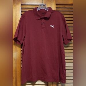 Puma Polo Short Sleeve Shirt Maroon Men's Size XL